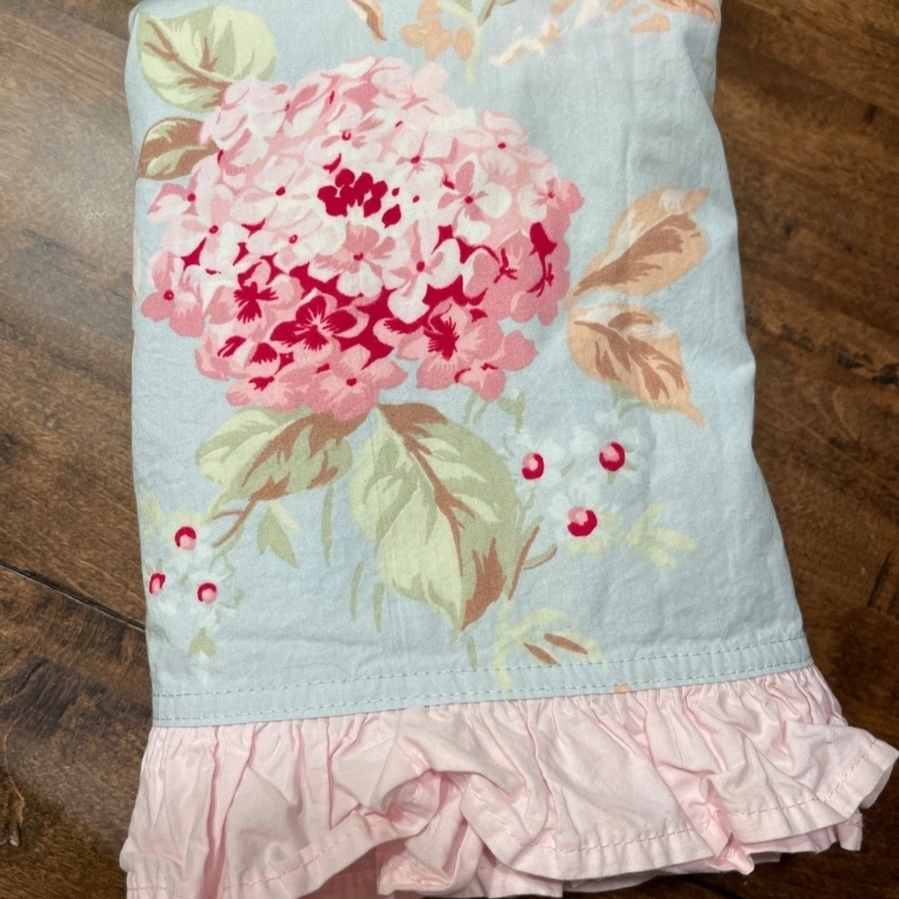 SIMPLY SHABBY CHIC HYDRENGEA pattern  Pink and Blue Floral Shower Curtain